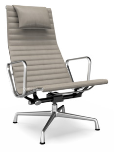 Aluminium Chair EA 124 Poliert|Leder (Standard)|Sand
