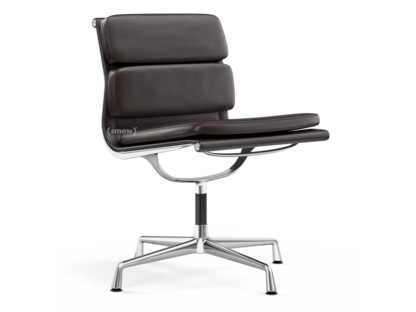 Soft Pad Chair EA 205 Verchromt|Leder Premium F chocolate, Plano braun