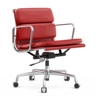 Soft Pad Chair EA 217 Poliert|Leder Standard rot, Plano poppy red