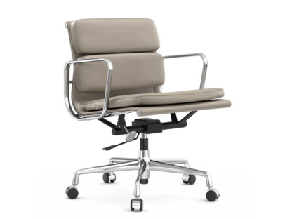 Soft Pad Chair EA 217 Verchromt|Leder Premium F sand, Plano mauve grau