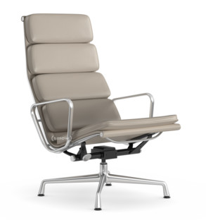Soft Pad Chair EA 222 Untergestell poliert|Leder Standard sand, Plano mauve grau