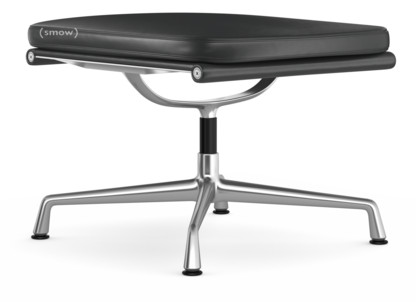 Soft Pad Chair EA 223 Untergestell poliert|Leder Standard asphalt, Plano dunkelgrau