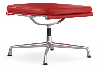 Soft Pad Chair EA 223 Untergestell poliert|Leder Standard rot, Plano poppy red