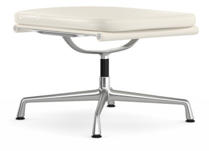 Soft Pad Chair EA 223 Untergestell poliert|Leder Standard snow, Plano weiß