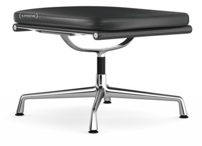 Soft Pad Chair EA 223 Untergestell verchromt|Leder Standard asphalt, Plano dunkelgrau