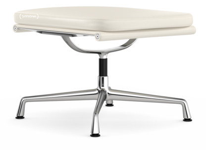Soft Pad Chair EA 223 Untergestell verchromt|Leder Standard snow, Plano weiß