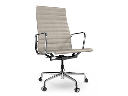 Aluminium Chair EA 119 Verchromt|Leder (Standard)|Sand