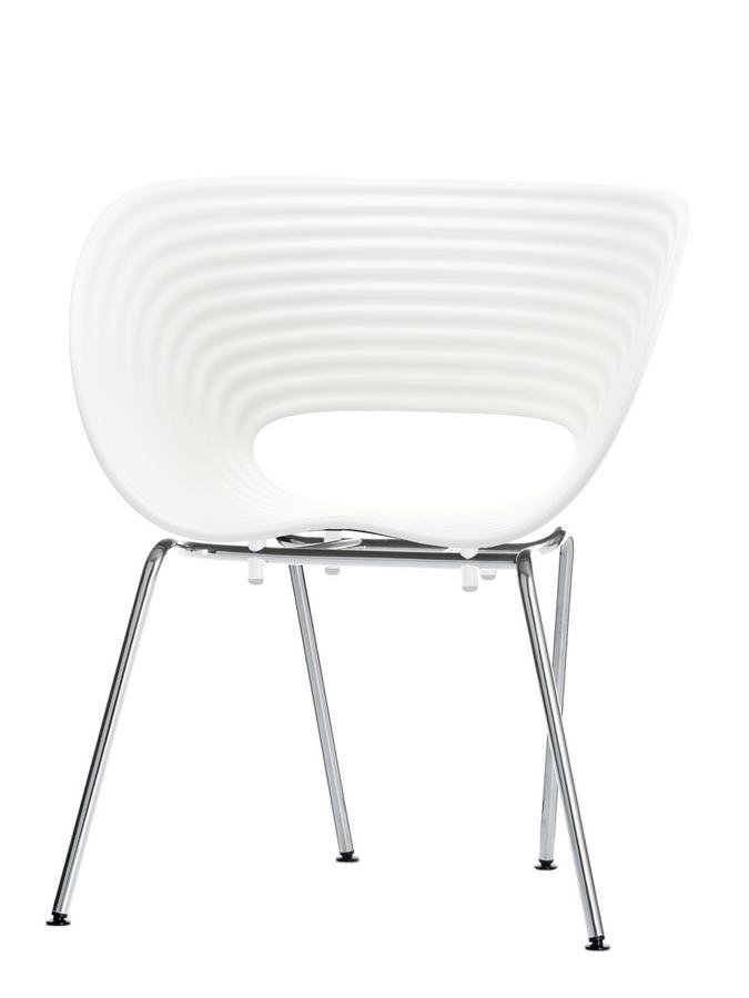 Vitra Tom Vac, Weiß, Verchromt von Ron Arad, 1999 - Designermöbel ... Vitra Tom Vac, Weiß, Verchromt von Ron Arad, 1999 - Designermöbel ...
