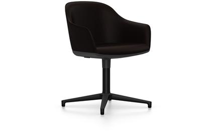 Softshell Chair auf Viersternfuß Aluminium pulverbeschichtet basic dark|Plano|Braun
