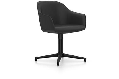 Softshell Chair auf Viersternfuß Aluminium pulverbeschichtet basic dark|Plano|Dunkelgrau