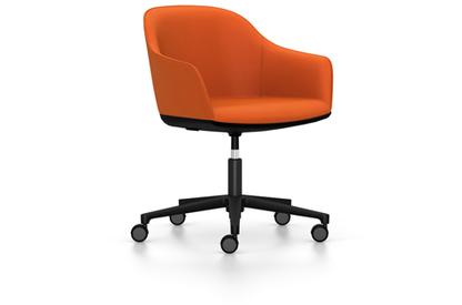 Softshell Chair auf Fünfsternfuß Aluminium pulverbeschichtet basic dark|Plano|orange