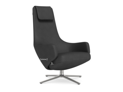 Repos Sessel Repos|Stoff Dumet carbon/schwarz|41 cm|Poliert