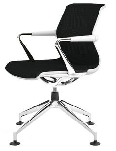 Unix Chair Viersternfuß Diamond Mesh nero|Soft grey