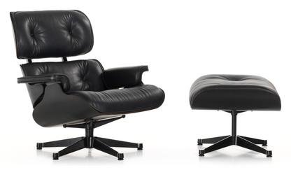 Lounge Chair & Ottoman - Black Version 
