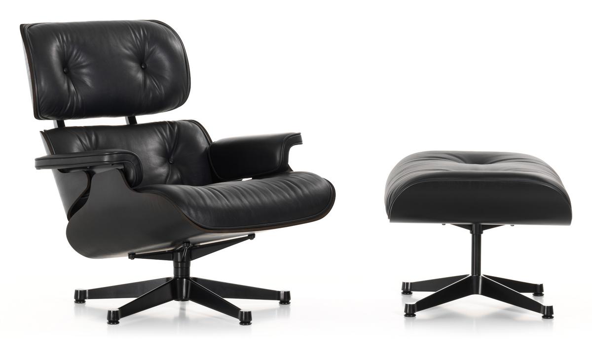 vitra lounge chair  ottoman  black version von charles