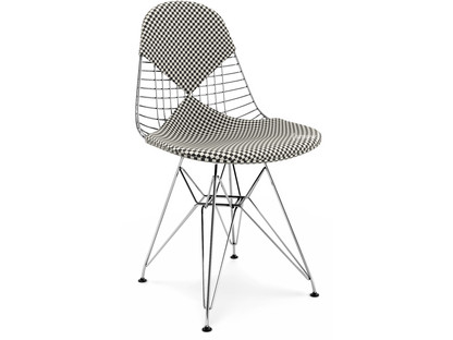 Kissen für Wire Chair (DKR/DKW/DKX/LKR) Sitz- und Rückenkissen (Bikini)|Checker|Black/white