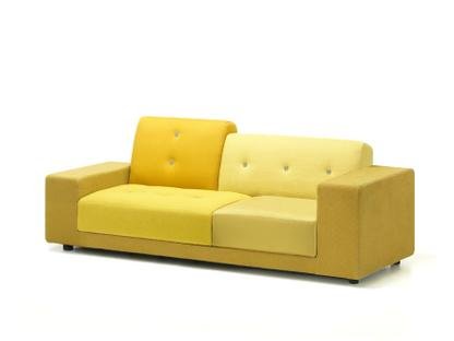 Polder Compact Ohne Ottoman|Armlehne rechts|Stoffmix golden yellow