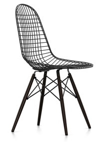 DKW Wire Chair Ahorn schwarz