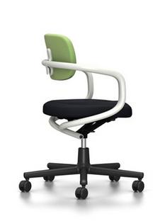 Allstar Bürodrehstuhl Weiß|Hopsak|Wiesengrün / elfenbein