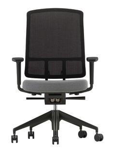AM Chair Schwarz|Sierragrau / nero|Mit 2D Armlehnen|Aluminium tiefschwarz pulverbeschichtet