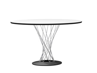 Noguchi Dining Table Ø 121 cm|HPL Weiß