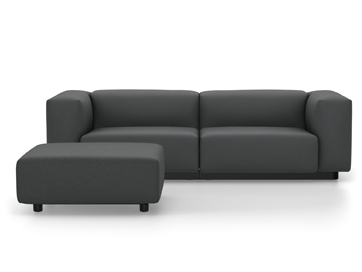 Soft Modular Sofa Laser dunkelgrau|Mit Ottoman