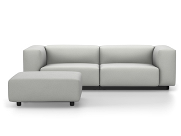 Soft Modular Sofa Laser stonegrey|Mit Ottoman