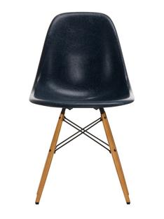 Eames Fiberglass Chair DSW Eames navy blue|Ahorn gelblich