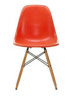 Eames Fiberglass Chair DSW Eames red orange|Ahorn gelblich