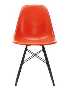 Eames Fiberglass Chair DSW Eames red orange|Ahorn schwarz