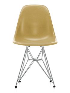 Eames Fiberglass Chair DSR Eames ochre light|Glanzchrom