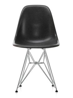 Eames Fiberglass Chair DSR Eames elephant hide grey|Glanzchrom