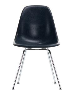 Eames Fiberglass Chair DSX Eames navy blue|Glanzchrom