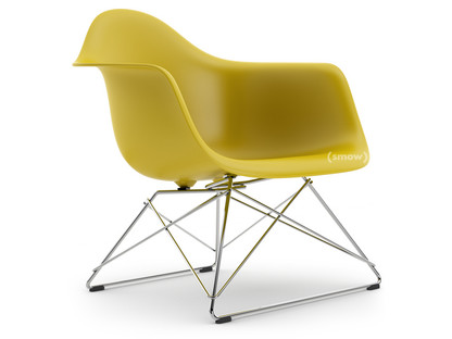 Eames Plastic Armchair RE LAR Senf|Ohne Polsterung|Verchromt