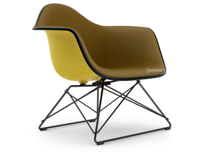 Eames Plastic Armchair RE LAR Senf|Vollpolsterung senf / dunkelgrau|Beschichtet basic dark