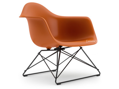 Eames Plastic Armchair RE LAR Rostorange|Ohne Polsterung|Beschichtet basic dark