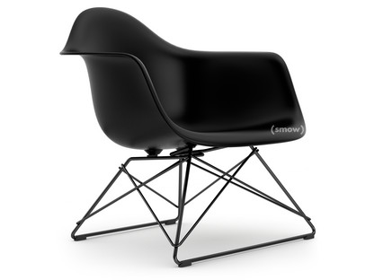 Eames Plastic Armchair RE LAR Tiefschwarz|Ohne Polsterung|Beschichtet basic dark