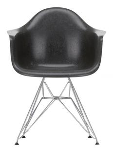 Eames Fiberglass Armchair DAR Eames elephant hide grey|Verchromt