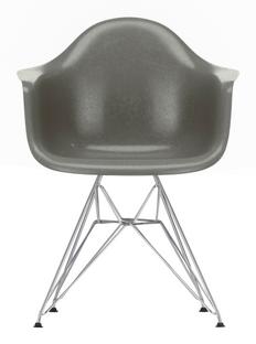 Eames Fiberglass Armchair DAR Eames raw umber|Verchromt