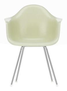 Eames Fiberglass Armchair DAX Eames parchment|Verchromt