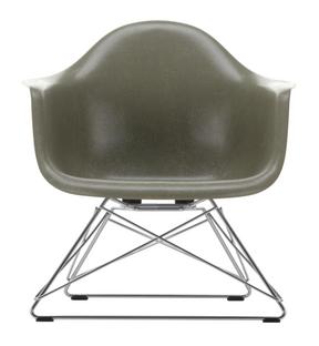 Eames Fiberglass Armchair LAR Eames raw umber|Verchromt