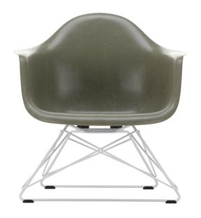 Eames Fiberglass Armchair LAR Eames raw umber|Weiß