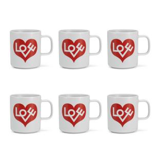 Girard Coffee Mugs Love Heart, red|6er Set