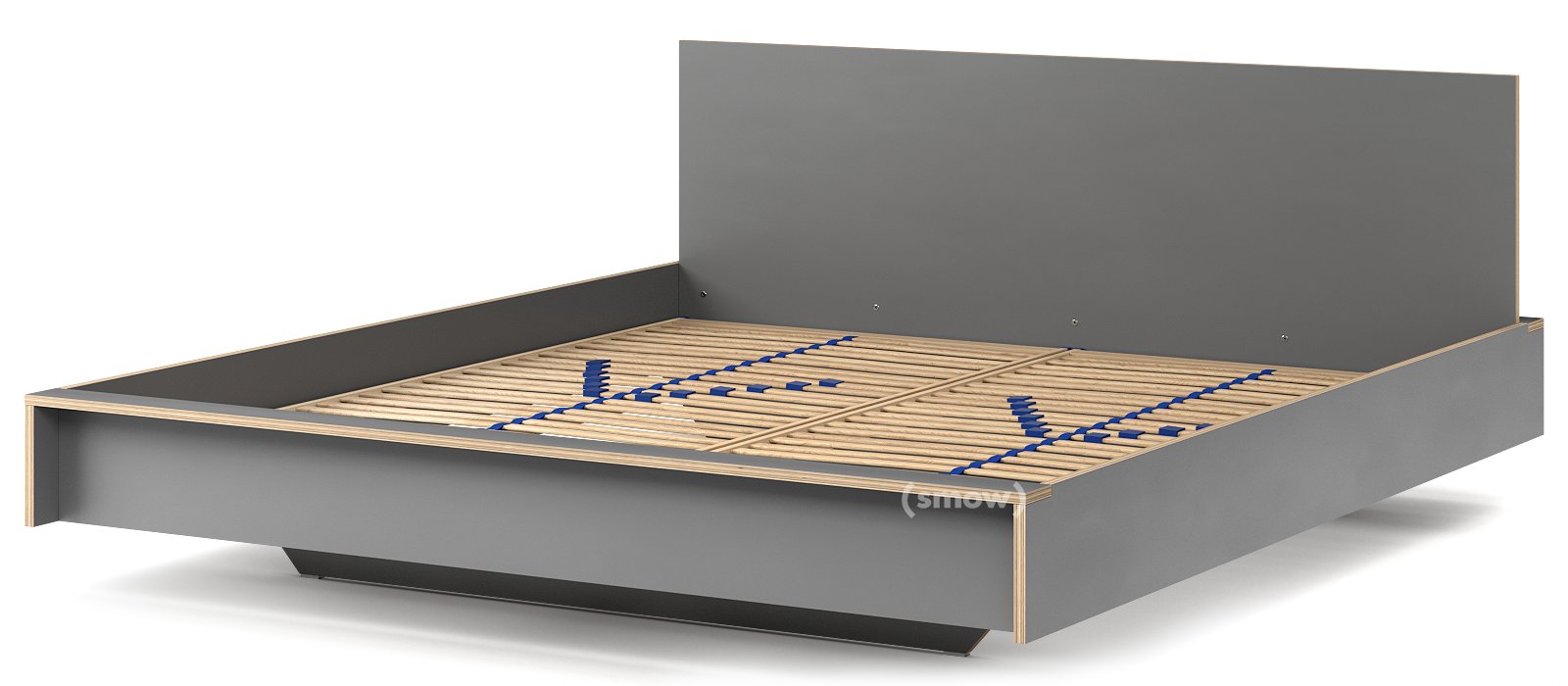 Flai Bett, 180 x 200, Mit Kopfteil, CPL anthrazit, Mit Lattenrost | Müller Small Living | Betten