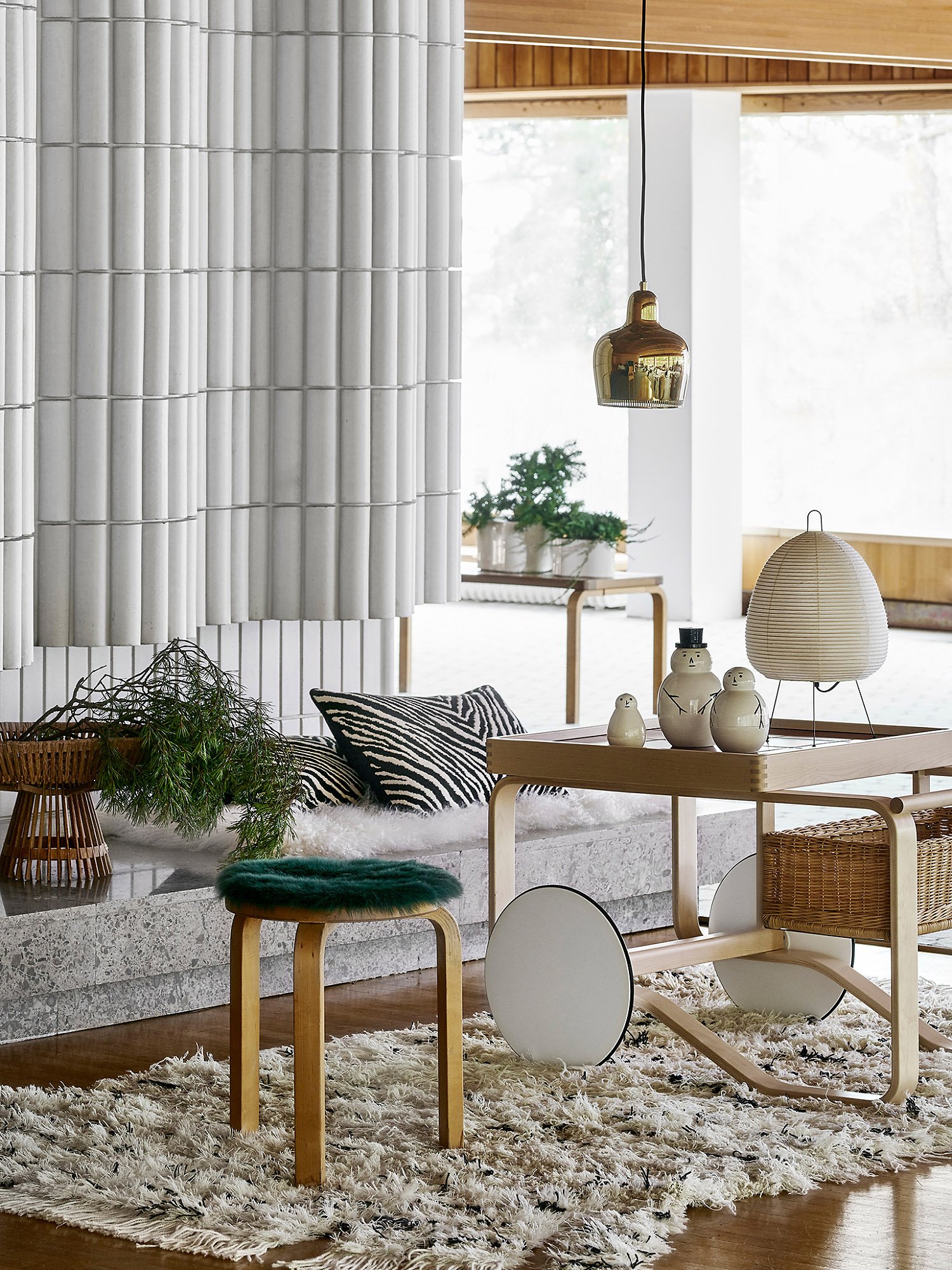 Pendelleuchte A330S Golden Bell, Chrom/weiß | Artek | von