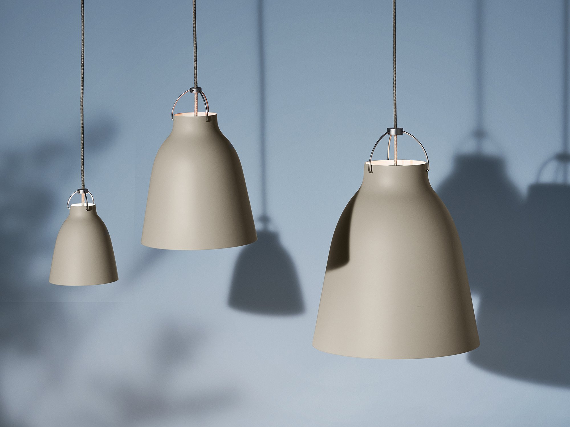 Caravaggio Matt Pendelleuchte, P1 (Ø 16,5 cm), Dunkelgrau