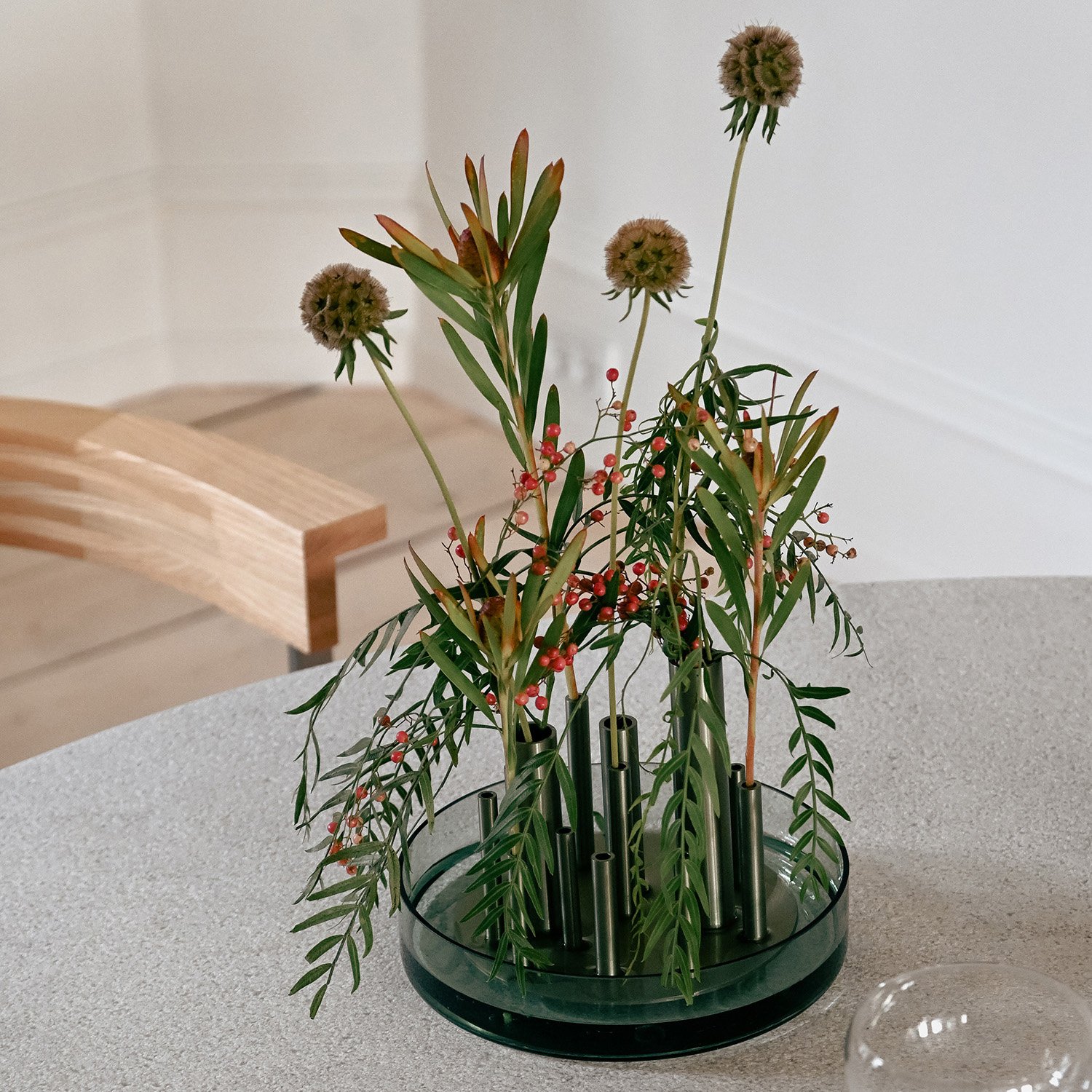 FRITZ HANSENフリッツ・ハンセンハイメアジョンIKERU VASE Ikeru Vase, Ø 16 x H 23,9 cm, Forest Green | Fritz Hansen | Vasen