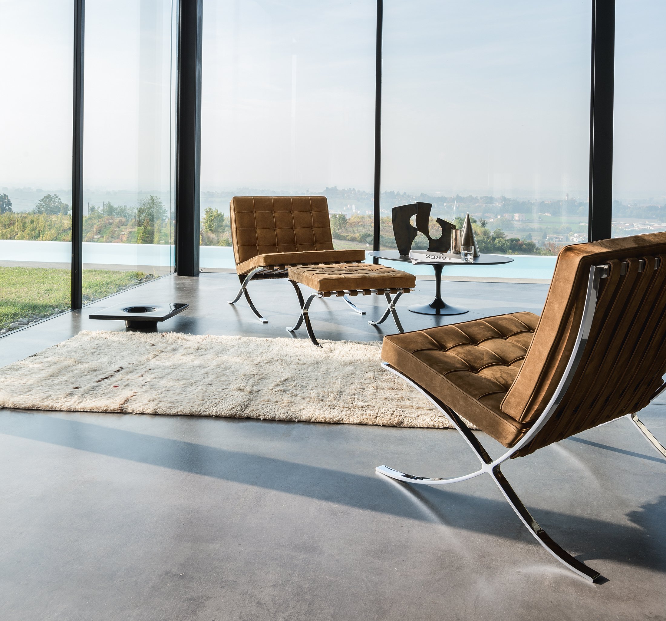 Barcelona Hocker Relax, Leder Venezia - braun | Knoll