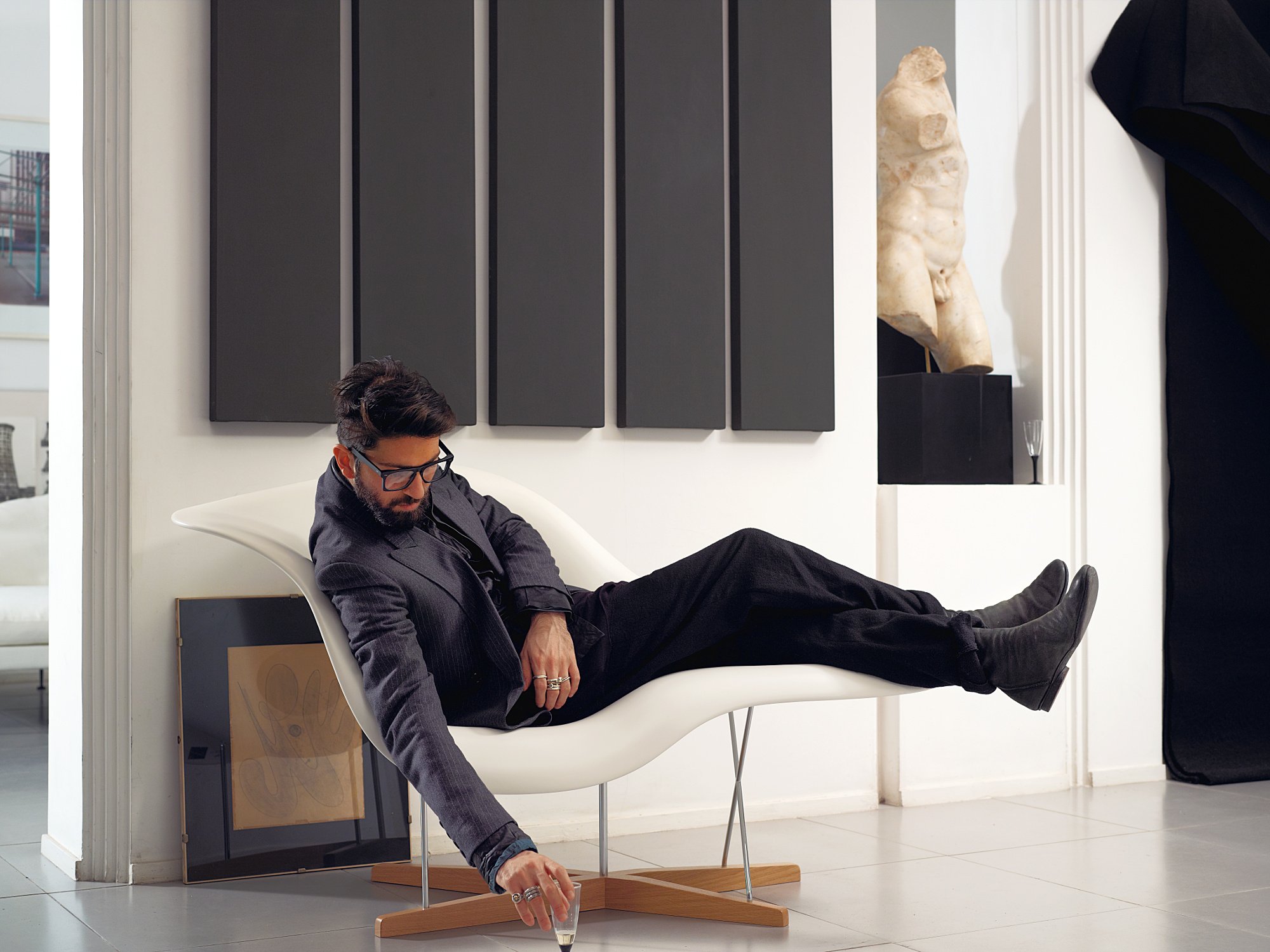 La Chaise Spola Ourense Esszimmerstuhl - Kunstleder, Verchromte Beine, 94x43,5x58 Cm, Weiß
