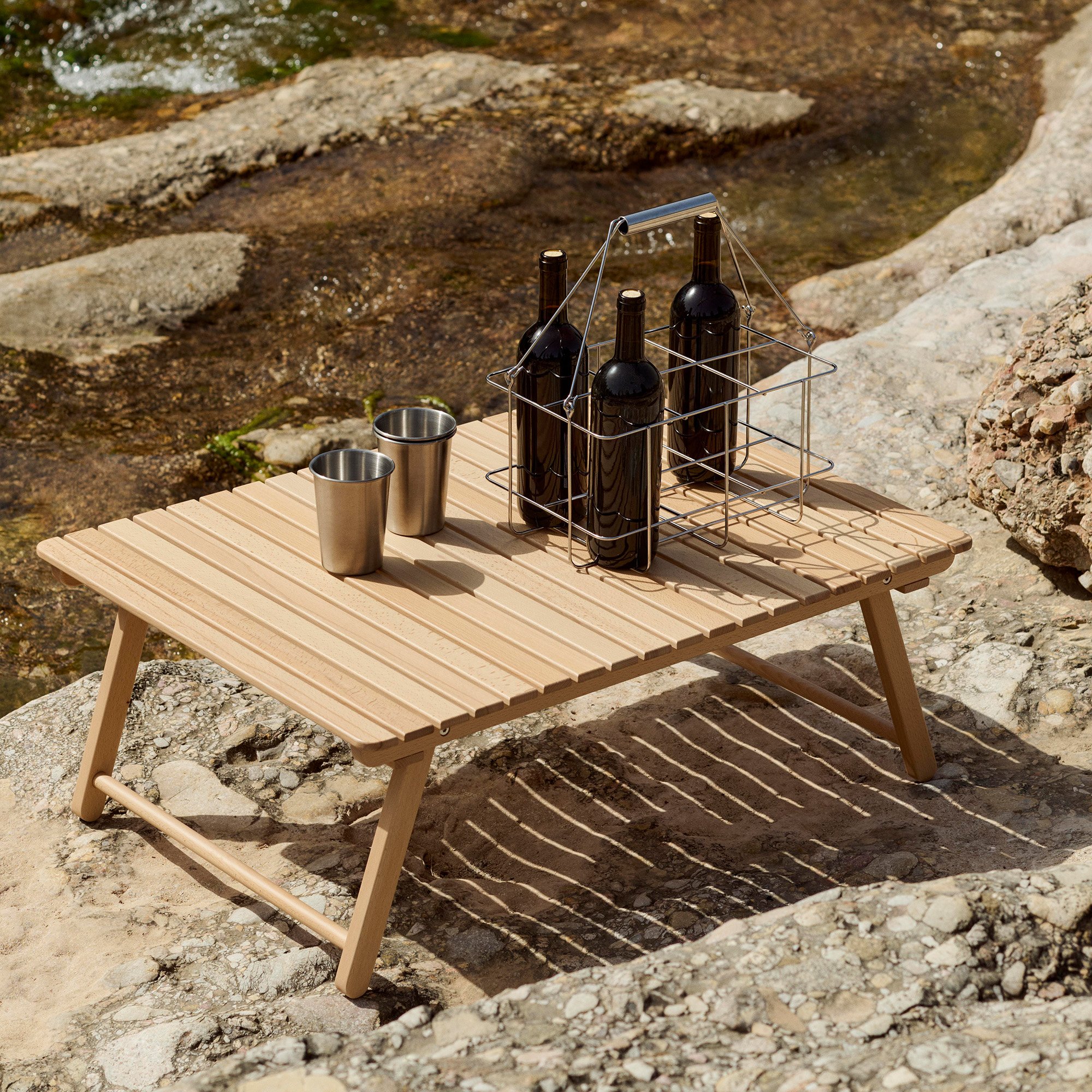 Outdoor Market Klapptisch, H 29,5 x T 58 x L 78 cm | Hay | Gartentische
